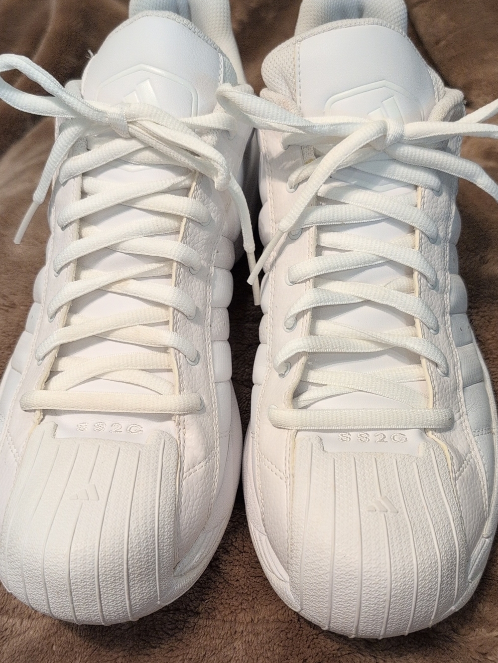 Vintage Adidas SS2G OG   Men's 11.5 All White Leather Shell Toe 901141